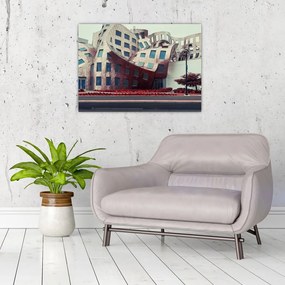 Tablou pe sticlă - construcție arhitectonică (70x50 cm)
