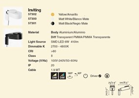 Aplica LED dimabila design ultra-modern INVITING alba