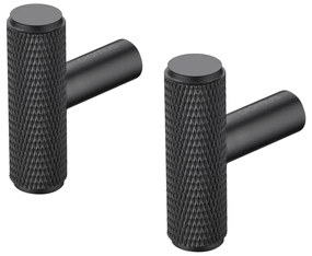 Cârlige negre 2 buc. de montat pe perete din metal Rof – Blomus