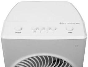 Racitor de aer si umidificator Elite ACS-2595, 60W, Suprafata recomandata pana la 20 m², 5.5 L, 3 viteze, 760 m³/h, Zgomot redus, Alb