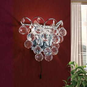 Aplica de perete cristal Asfour KRISTALL KLASSISCH crom