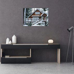 Tablou - Cabană din lemn (70x50 cm)