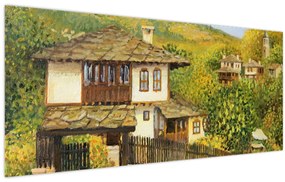 Tablou - Cabane în timpul verii (120x50 cm)