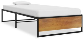 324813 vidaXL Cadru de pat, negru, 90 x 200 cm, metal