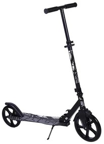 Trotineta copii si adolescenti NOVOKIDS™ Funky Camo PRO, Maxim 100 kg, Functie Super Brake, Diametru roata fata 230 mm, Negru Camuflaj