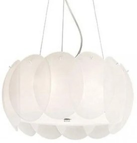 Lustra, Pendul modern inaltime reglabila, diam.44cm OVALINO SP5 BIANCO 074139