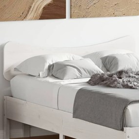 Tăblie de pat, alb, 135 cm, lemn masiv de pin