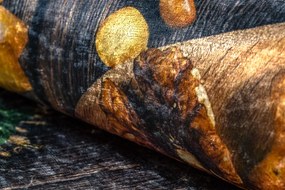 ANDRE 9009 covor lavabil Gustări bucatarie anti-alunecare - maro / galben