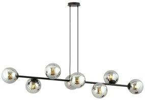 Lustră pe cablu ROSSI 8xE14/10W/230V negru/gri