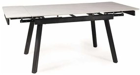 Masă de bucătărie Johanes 150 cm, marmură / negru