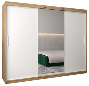 Dulap de haine 250 cm Toki 1 (stejar artisan + alb mat). 1064951