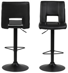 Scaun bar cu înălțime ajustabilă Actona Sylvia, negru