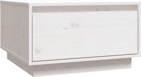 vidaXL Măsuță de cafea, alb, 55x56x32 cm, lemn masiv de pin