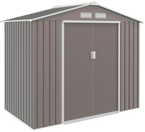 Outsunny Magazie Gradina - Căsuță de Grădină Metal 213x130x185 cm cu Uși Glisante | Aosom Romania