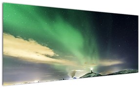 Tablou cu Aurora Borealis (120x50 cm)