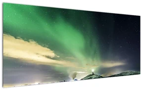Tablou cu Aurora Borealis (120x50 cm)