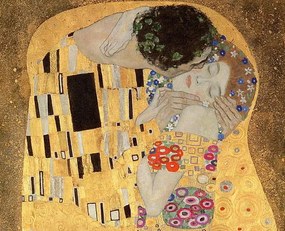 Gustav Klimt - Artă imprimată Sărutul, (40 x 35 cm)