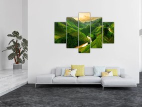 Tablou - Terase de orez Mu Cang Chai (150x105 cm)