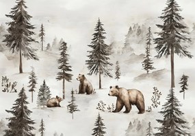 Fototapet - Pădure cu Urși (147x102 cm)