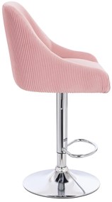HR920W Scaun Roz Pudra din Catifea cu Bază Aurie