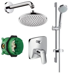 Sistem de dus Hansgrohe Design Croma Logis cu palarie de dus crom