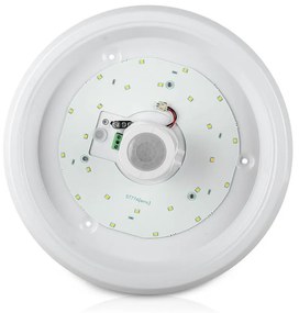 Plafoniera LED Chip Samsung SMD 21808-VT, cu senzor de miscare, 12W, 900lm, lumina neutra, IP20, alba, V-TAC