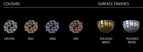 Aplica de perete moderna Vision, design LUX cristal ROSÉE BALL