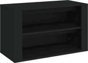 vidaXL Suport pantofi, negru, 75x35x45 cm, lemn prelucrat