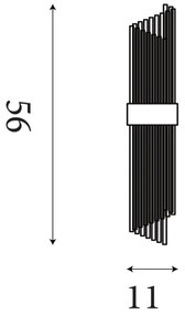 Searchlight 11500-2GO - Aplică de perete LARA 2xE14/60W/230V