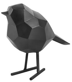 Statue bird small polyresin matt black