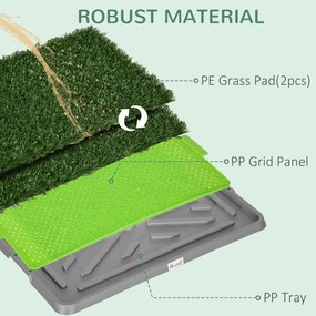 PawHut Toaletă pentru Câini, Iarbă Artificială pentru Câini cu Tavă pentru Antrenamentul la Oliță, 67x41 cm, Verde