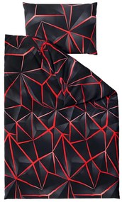 Lenjerie de pat din bumbac PENELOPE RED negru Dimensiune lenjerie de pat: 70 x 90 cm | 140 x 200 cm