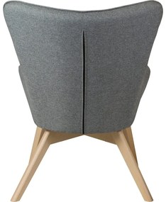 Fotoliu cu taburet gri Niko – Ropez