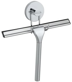 WENKO 20877100 - Racletă VACUUM-LOC rotundă, oțel inoxidabil lucios, crom/argintiu, 24,5x25 cm