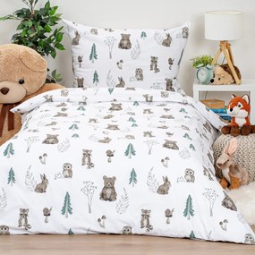 Lenjerie de pat din bumbac 4Home Forest Friends ,140 x 200 cm, 70 x 90 cm, 140 x 200 cm, 70 x 90 cm