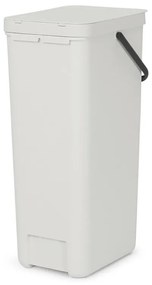 Cos de gunoi colectare selectiva Sort&Go 1005554, 40 L, Maner, Gri deschis