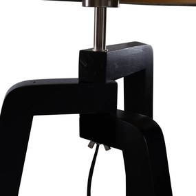 Lampă de podea neagră cu abajur din catifea verde 50cm - Puros