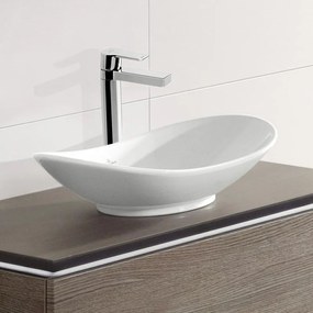 Lavoar pe blat alb lucios 61 cm, oval, Villeroy  Boch My Nature 610x350 mm