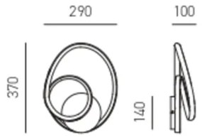 Aplică LED dimabilă DIVA 20W/230V auriu Gea Luce DIVA A SPAZZOLATO