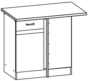 Dulap inferior de bucătărie, de colț Estell EZ18 D100NW. 762616