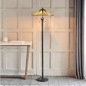 Endon 64041 - Lampadar Tiffany DARK STAR, 2xE27/60W/230V, Ø 49 cm
