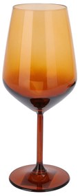 Pahar de vin Sunrise din sticla portocalie 22 cm