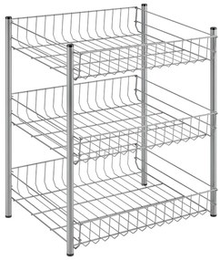 Organizator de bucătărie cu 3 nivele Metaltex