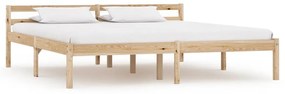 Cadru de pat, 160 x 200 cm, lemn masiv de pin Maro deschis, 160 x 200 cm