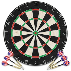 Placa de darts profesionala cu 6 sageti, sisal