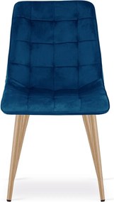 Scaun de masa SPLIT VELVET, albastru
