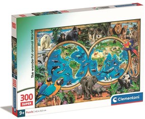 Animale Wonderful World Lumea animalelor puzzle Clementoni cu 300 de piese