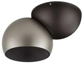 Spot LED aplicat aluminiu LUSA negru/nickel