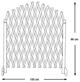 2 buc spalier reglabil din lemn pentru plante