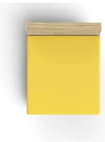 Cearceaf galben din bumbac cu elastic 140x200 cm – Mijolnir